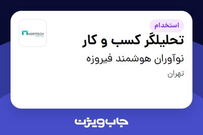 استخدام تحلیلگر کسب و کار در نوآوران هوشمند فیروزه