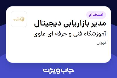 استخدام مدیر بازاریابی دیجیتال در آموزشگاه فنی و حرفه ای علوی