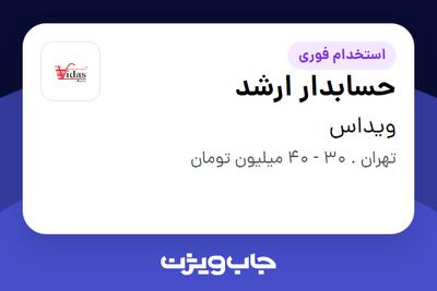 استخدام حسابدار ارشد در ویداس