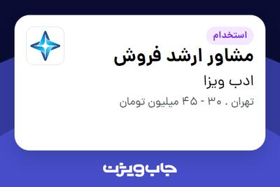 استخدام مشاور ارشد فروش در ادب ویزا