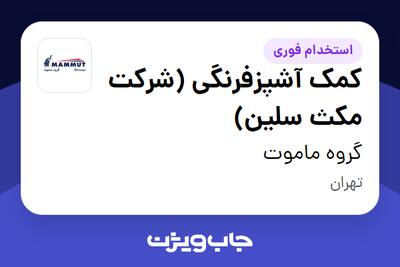استخدام کمک آشپزفرنگی (شرکت مکث سلین) در گروه ماموت