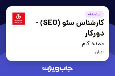 استخدام کارشناس سئو (SEO) - دورکار در عمده کام