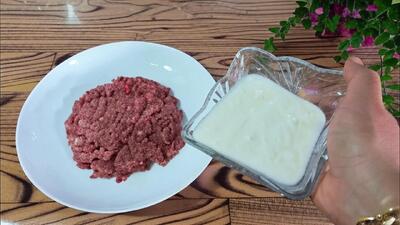 طرز تهیه یک غذای سریع و خوشمزه با گوشت و ماست