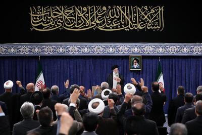اولین تصاویر از دیدار رئیس و مسئولان عالی قوه قضائیه  با رهبر انقلاب