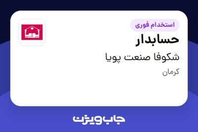 استخدام حسابدار در شکوفا صنعت پویا