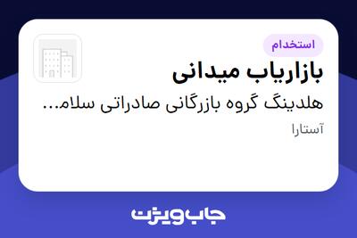 استخدام بازاریاب میدانی در هلدینگ گروه بازرگانی صادراتی سلامت مهر