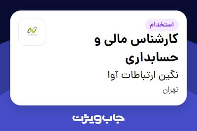 استخدام کارشناس مالی و حسابداری در نگین ارتباطات آوا