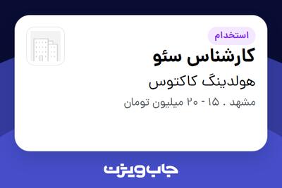 استخدام کارشناس سئو در هولدینگ  کاکتوس