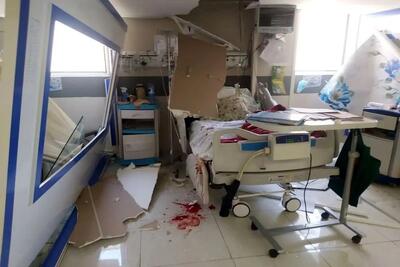 تصاویر جدید از تخریب بیمارستان فارابی کرمانشاه در حمله اسرائیل