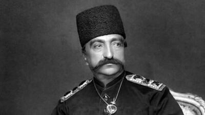 تصویر روز | ناصرالدین شاه قاجار در باغ عمارت سرخ حصار | گلی شی