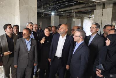 وزیر تعاون و کار از طرح توسعه بیمارستان شهید سلیمانی ابهر بازدید کرد