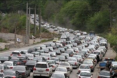 ترافیک سنگین در جاده چالوس و محور جاجرود