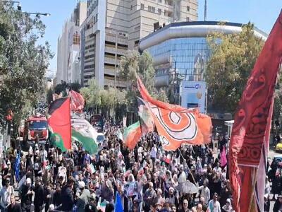راهپیمایی مردمی « جمعه خشم و نصر » در مشهد برگزار شد + فیلم