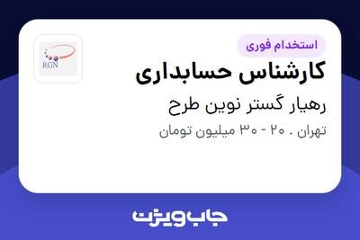 استخدام کارشناس حسابداری در رهیار گستر نوین طرح
