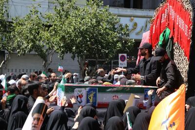 مراسم تشییع پیکر مطهر شهید اقتدار «سید حسن حسین نژاد» در مشهد
