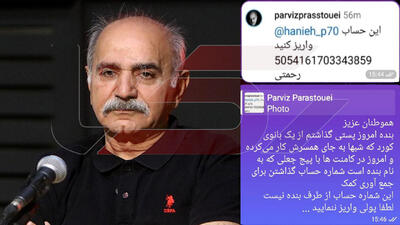 پرویز پرستویی به خاطر حمایت از زن پاکبان به دردسر افتاد + اقدامات ویژه پلیس فتا