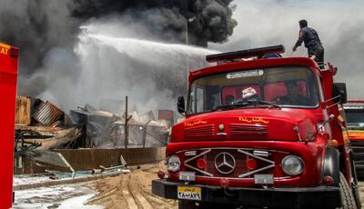 آتش سوزی در واحد ۷۵ پالایشگاه آبادان