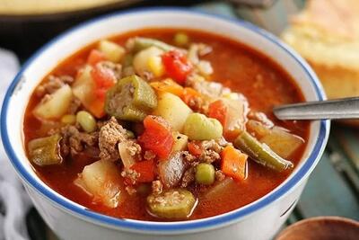 طرز تهیه سوپ بامیه