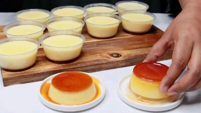 طرز تهیه پودینگ کاراملی بدون نیاز به فر فقط با ۳ ماده