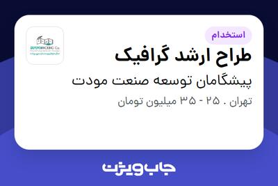 استخدام طراح ارشد گرافیک در پیشگامان توسعه صنعت مودت
