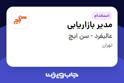 استخدام مدیر بازاریابی در عالیفرد - سن ایچ