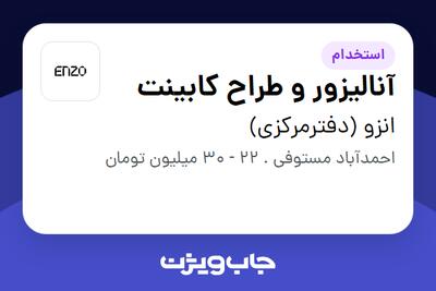 استخدام آنالیزور و طراح کابینت در انزو (دفترمرکزی)