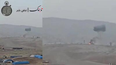 ویدئو دیده نشده از لحظه اصابت پهپادهای انتحاری به کردستان عراق