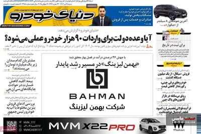 صفحه نخست روزنامه های اقتصادی 28 تیر 1404