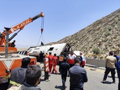 آخرین وضعیت مصدومان واژگونی اتوبوس / افزایش فوتی‌ها