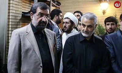 عکس/ نماز خواندن حاج قاسم و سردار رشید پشت سر محسن رضایی | اقتصاد24
