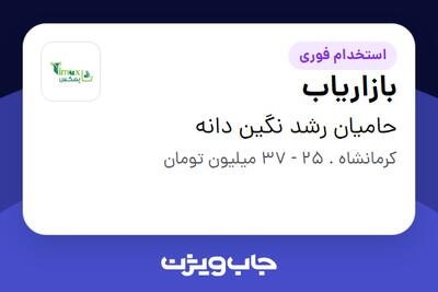 استخدام بازاریاب - آقا در حامیان رشد نگین دانه