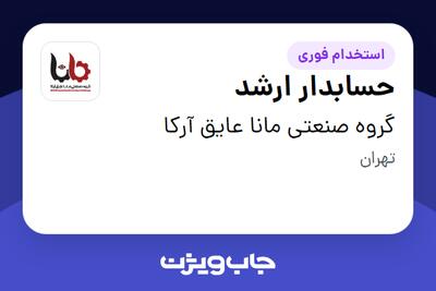 استخدام حسابدار ارشد در گروه صنعتی مانا عایق آرکا