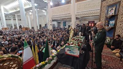 آغاز مراسم تشییع سردار شهید غیب پرور در شیراز