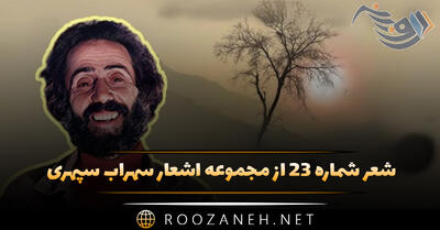 شعر شماره ۲۳ از مجموعه اشعار سهراب سپهری؛ ای کرانه ما خنده گلی در خواب دست ...
