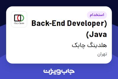 استخدام (Back-End Developer (Java در هلدینگ چابک