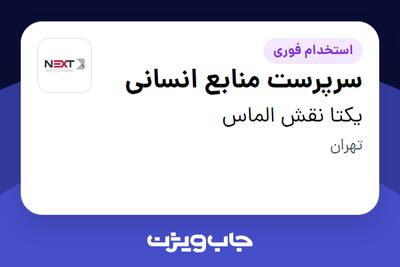 استخدام سرپرست منابع انسانی در یکتا نقش الماس