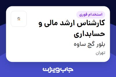 استخدام کارشناس ارشد مالی و حسابداری در بلور گچ ساوه