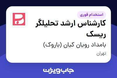 استخدام کارشناس ارشد تحلیلگر ریسک در بامداد رویان کیان (باروک)