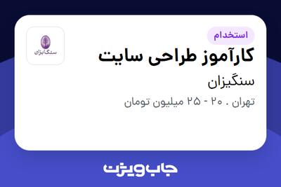 استخدام کارآموز طراحی سایت در سنگیزان