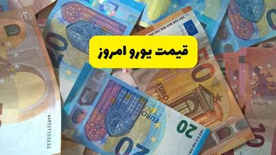 قیمت یورو در بازار آزاد امروز دوشنبه ۳۰ تیر ماه ۱۴۰۴ + قیمت حواله یورو امروز