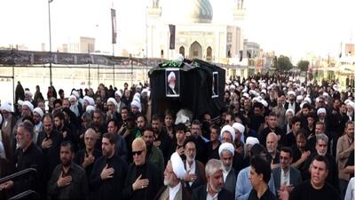 پیکر آیت‌الله نعیم‌آبادی در قم آرام گرفت
