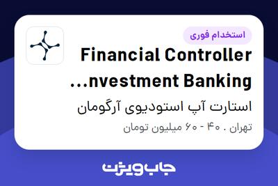 استخدام Financial Controller (Investment Banking Expert) در استارت آپ استودیوی آرگومان
