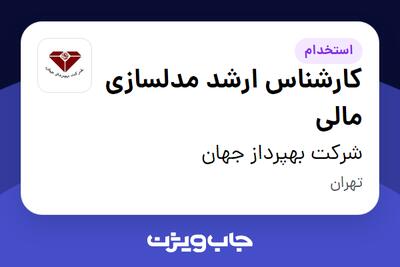 استخدام کارشناس ارشد مدلسازی مالی در شرکت بهپرداز جهان