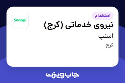 استخدام نیروی خدماتی (کرج) در اسنپ