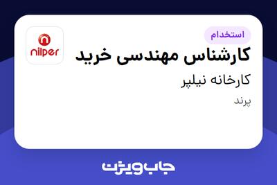 استخدام کارشناس مهندسی خرید در کارخانه نیلپر
