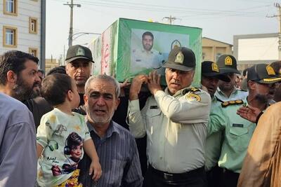 مراسم تشییع شهید نظم و امنیت در «دیر» برگزار شد