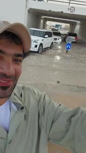 سیل و آبگرفتگی شدید در خیابان‌های دبی + فیلم