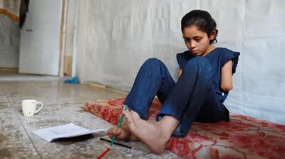 جنایت اسرائیل دست مشق‌نوشتن را از این دختر گرفت