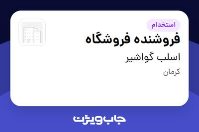 استخدام فروشنده فروشگاه در اسلب گواشیر
